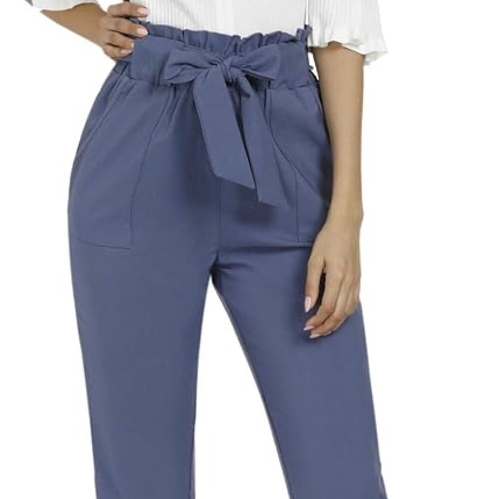 Casual Trouser Paper Bag Pants - XS